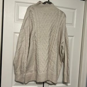 H&M Cream Oversized Cable-Knit Sweater